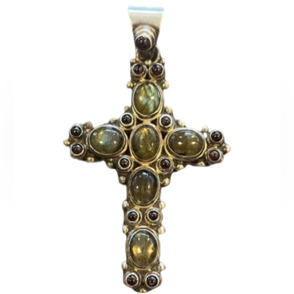 Vintage Cross Necklace Pendant // Sterling Silver